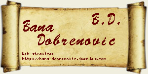 Bana Dobrenović vizit kartica